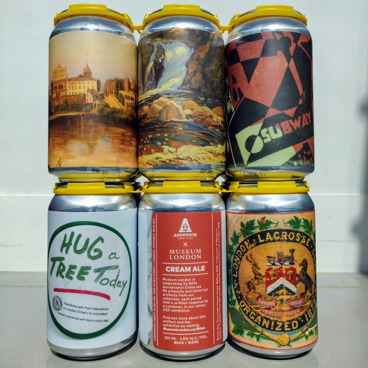 Museum London also collaborated with Anderson Craft Ales to create a series of 12 cans featuring art and artifacts from the collection.