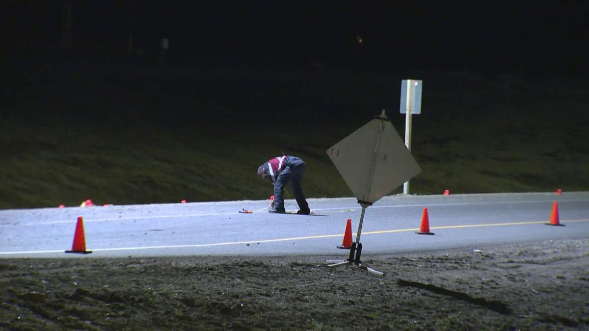 A motorcyclist was taken to hospital Saturday, May 29, 2021 after a collision on Glenmore Trail near 69 Street S.W.