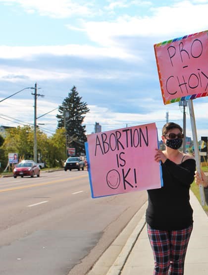 Shannon Hardy during the “2020 Choice Chain” in Moncton.