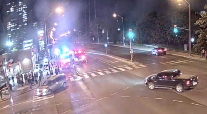 The scene of the crash on Don Mills Road.