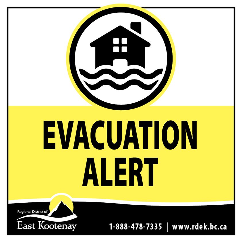 The evacuation alert means everyone should be ready to leave at a moment's notice.