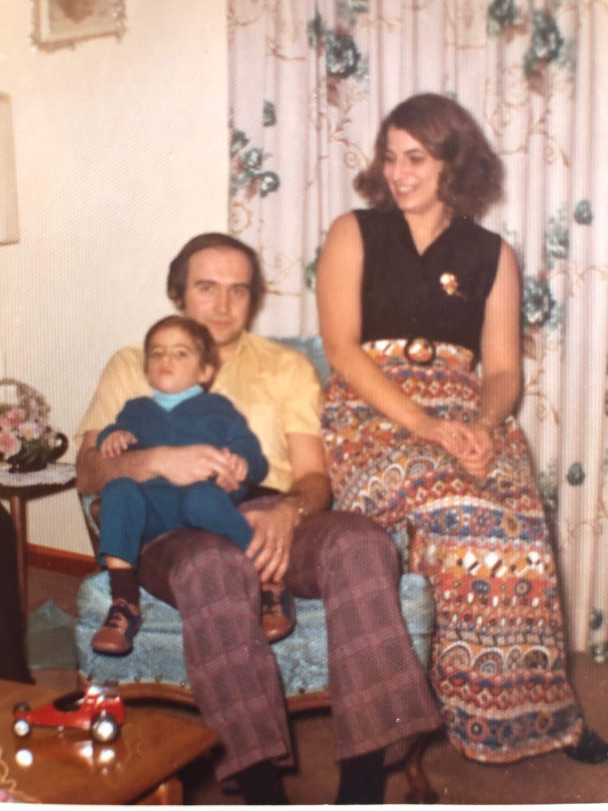 Mychaluk as a young boy with his mother and father in 1973.