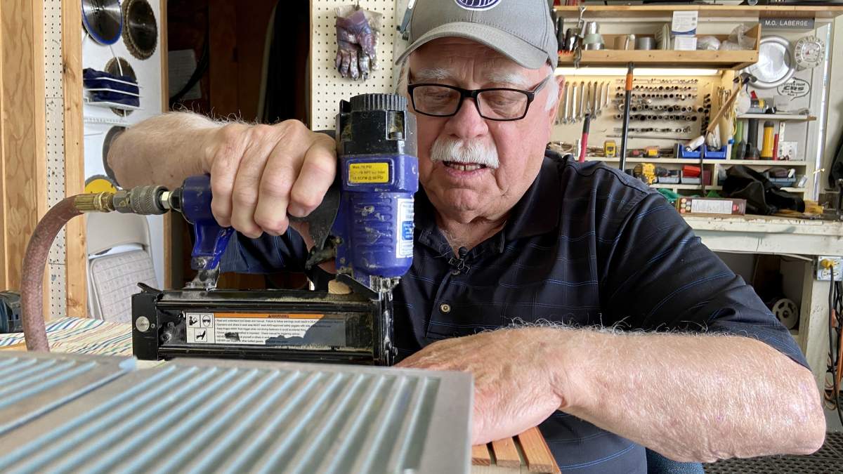 Moe Laberge, 80, is building and selling birdhouses and donating the money to the Stollery Children’s Hospital, Monday, May 24, 2021.