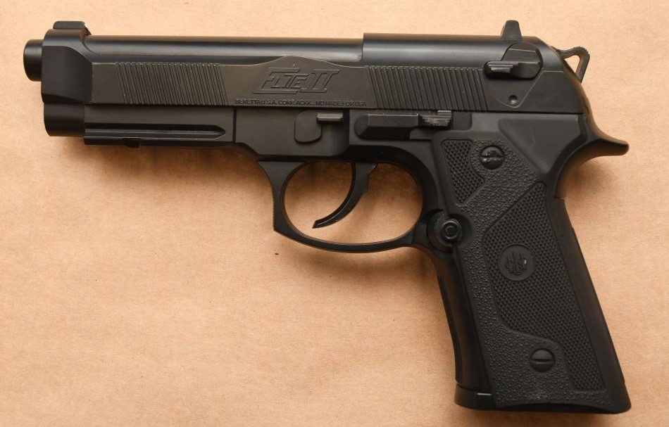 Firearm seized by police.