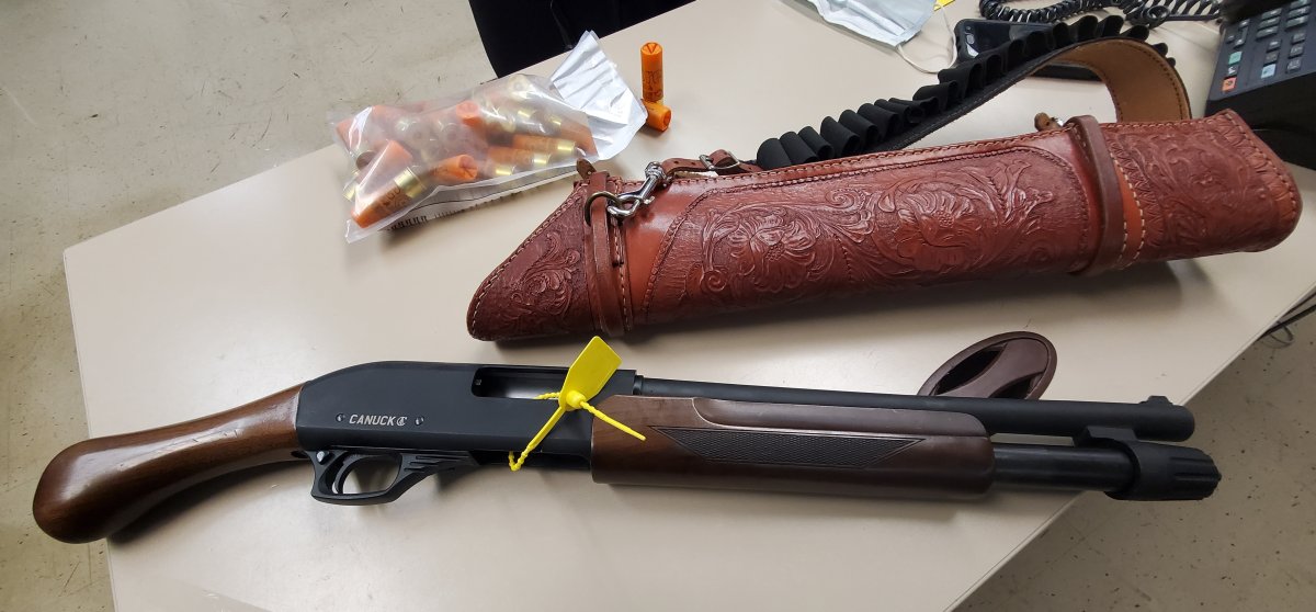 A shotgun was seized during a road rage incident in Hamilton Township.