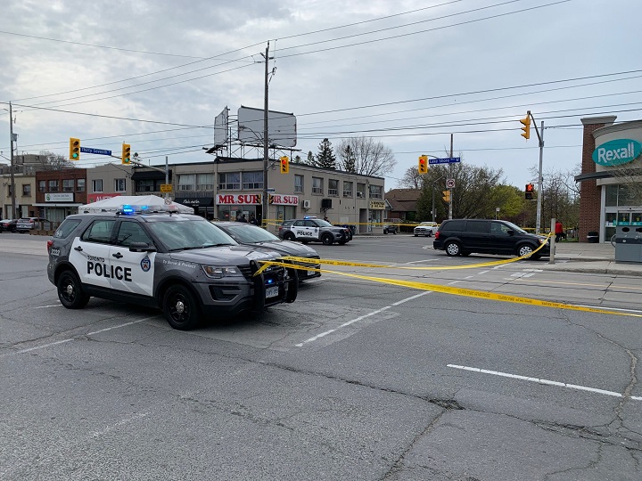 Police on scene of a shooting on Lake Shore Boulevard West and Thirty Seventh Street in south Etobicoke.