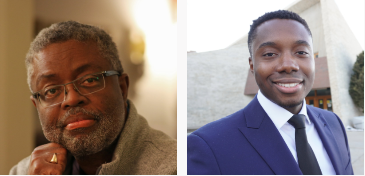 The co-hosts of the BlackTalk Podcast: (L) Andy Knight, University of Alberta political science professor, and (R) Zack Penddah, University of Alberta student.