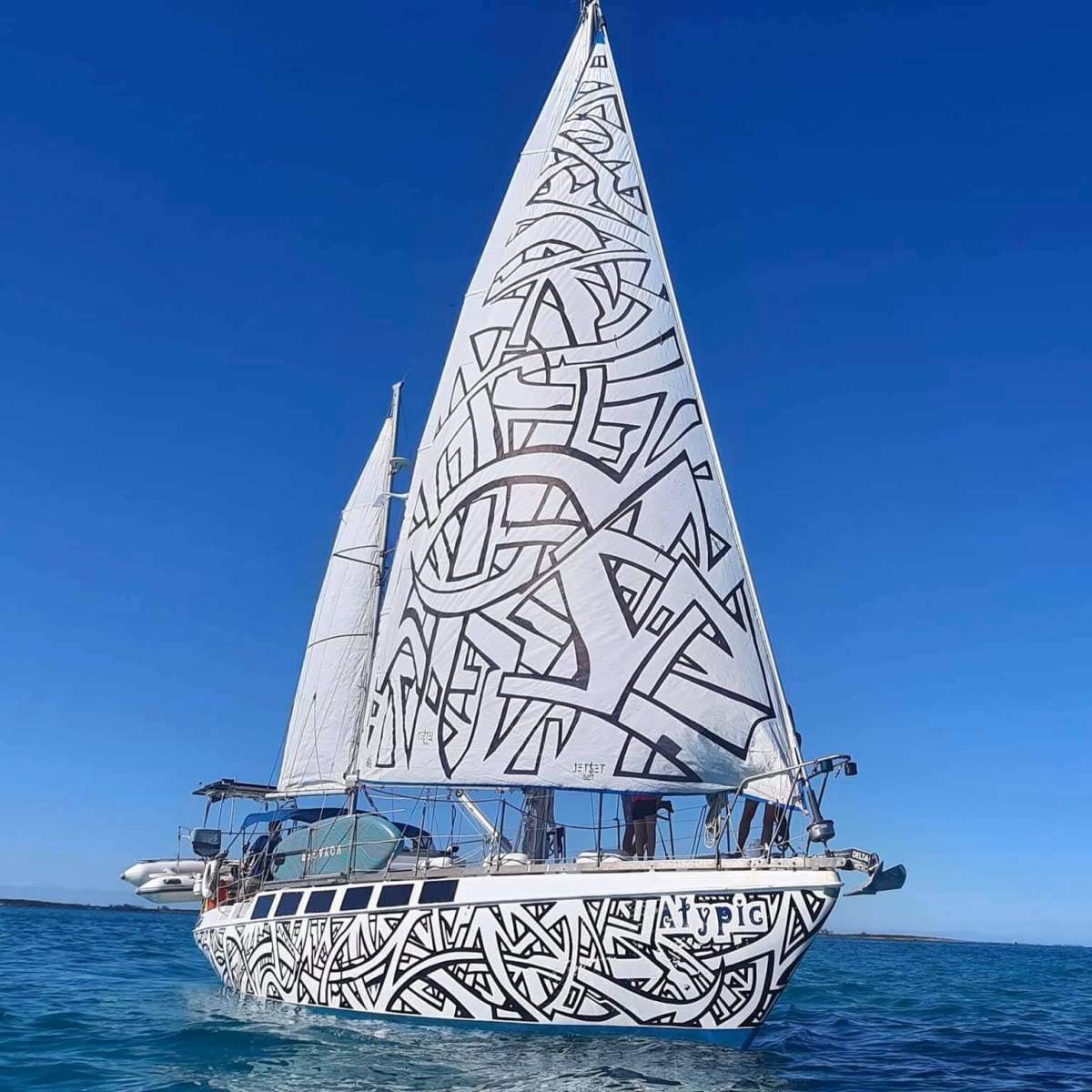 The boat called Atypic, is the family’s home on the water.