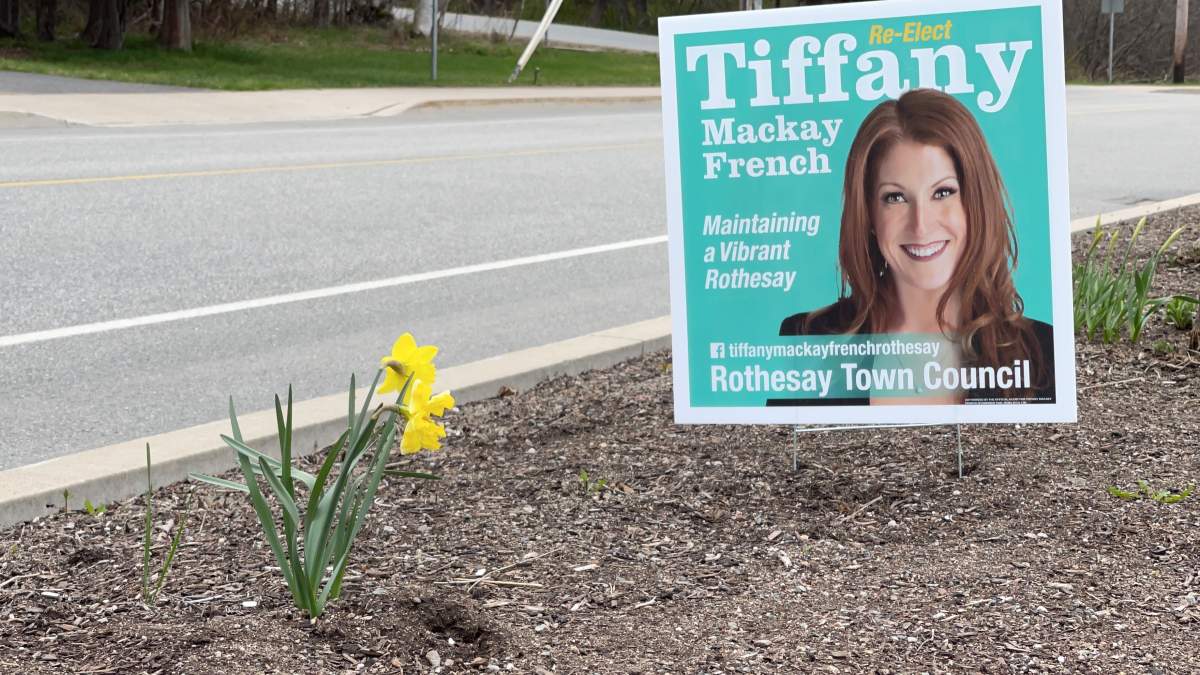 Tiffany Mackay French says a man who saw her campaign signs began harassing her.