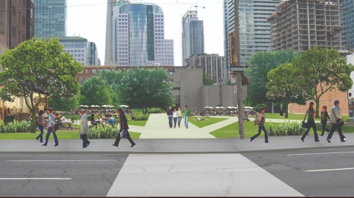 A rendering of the new park in Toronto.