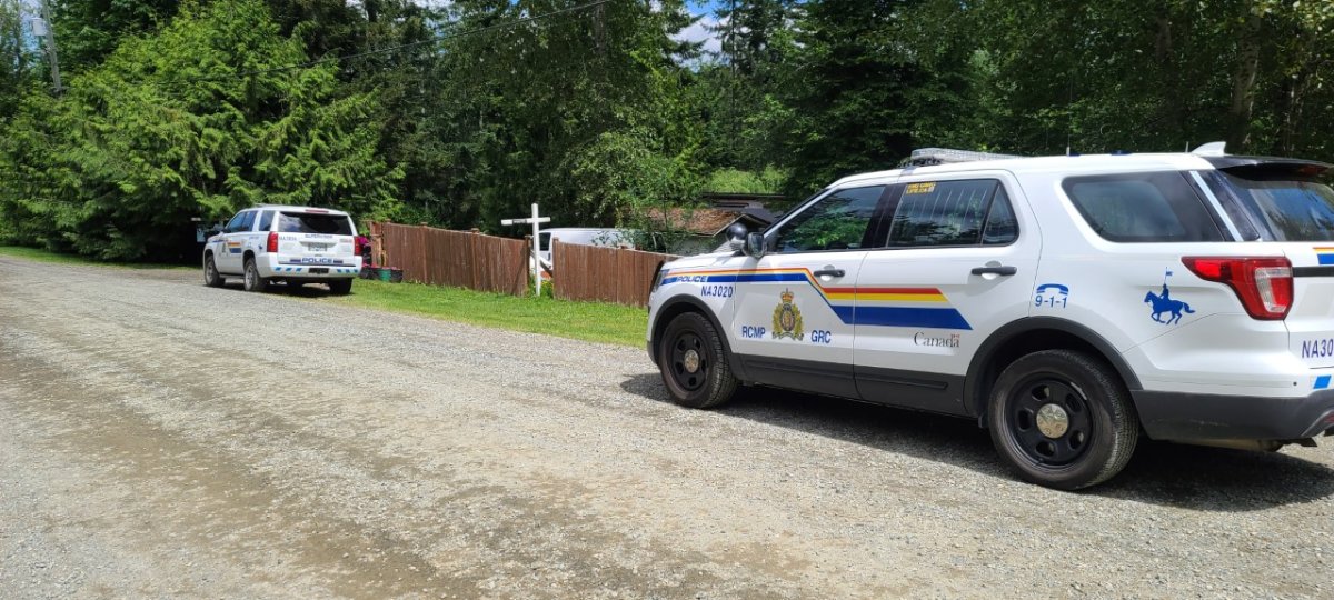 RCMP along with other first responders were called to this rural property south of Nanaimo after a woman was attacked.