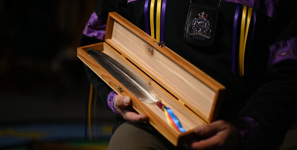 Edmonton Police Service is adding a sacred eagle feather as an option when swearing an oath. June 21, 2021.