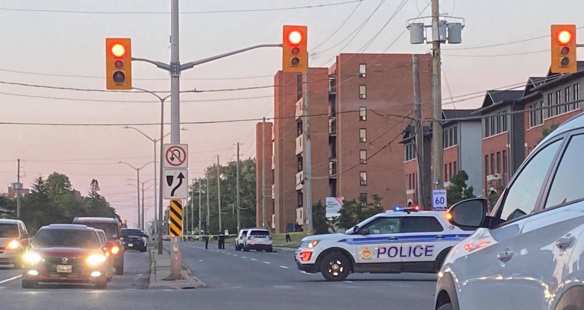 Ottawa police had taped off sections of Baseline Road on Tuesday evening as part of a homicide investigation.
