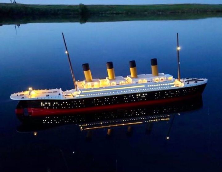 The Titanic replica is nine feet long and 13 inches wide.
