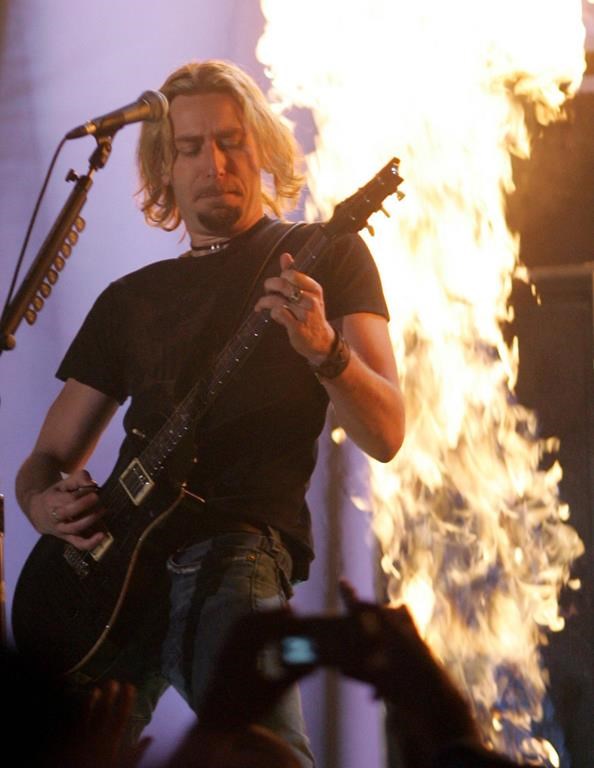 Chad Kroeger of Nickelback performs during the Juno Awards in Halifax, Sunday April 2, 2006.