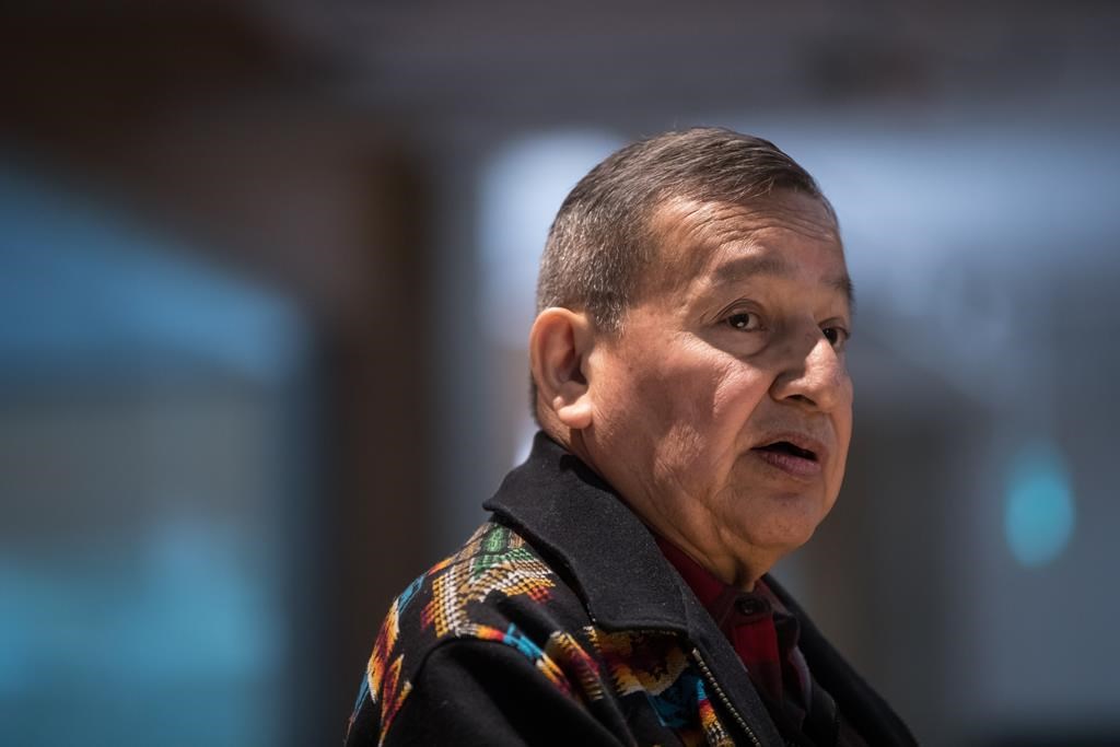 Grand Chief Stewart Phillip, President of the Union of British Columbia Indian Chiefs, responds to the report on the National Inquiry into Missing and Murdered Indigenous Women and Girls, in Vancouver, on Monday June 3, 2019. As stories of the horrors of residential schools circulate after the Tk'emlups te Secwepemc First Nation announced it had located what are believed to be the remains of 215 children, Grand Chief Stewart Phillip of the Union of B.C. Indian Chiefs said he feels a connection with the former students. THE CANADIAN PRESS/Darryl Dyck.