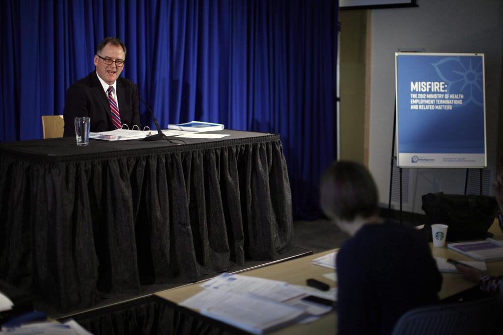 Jay Chalke speaks during a press conference in Victoria, B.C., on Thursday, April 6, 2017. A three-year investigation in to placing youth in custody centres in solitary confinement has led British Columbia's ombudsperson to label the practice as "unjust and unsafe." HE CANADIAN PRESS/Chad Hipolito.
