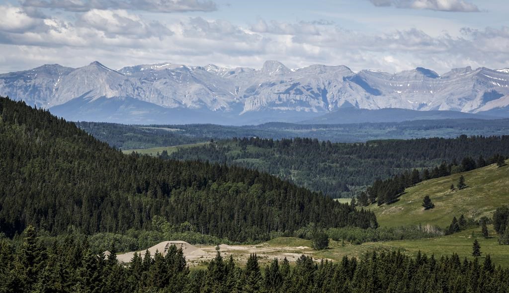 A section of the eastern slopes of the Canadian Rockies is seen west of Cochrane, Alta., Thursday, June 17, 2021. A joint federal-provincial review has denied an application for an open-pit coal mine in Alberta's Rocky Mountains, saying its impacts on the environment and Indigenous rights aren't worth the economic benefits it would bring. THE CANADIAN PRESS/Jeff McIntosh.