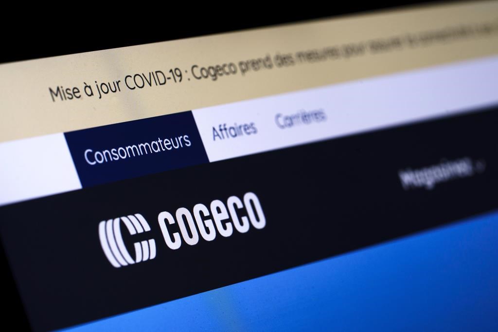 The French version of the COGECO website is seen in Montreal on Wednesday, September 2, 2020.