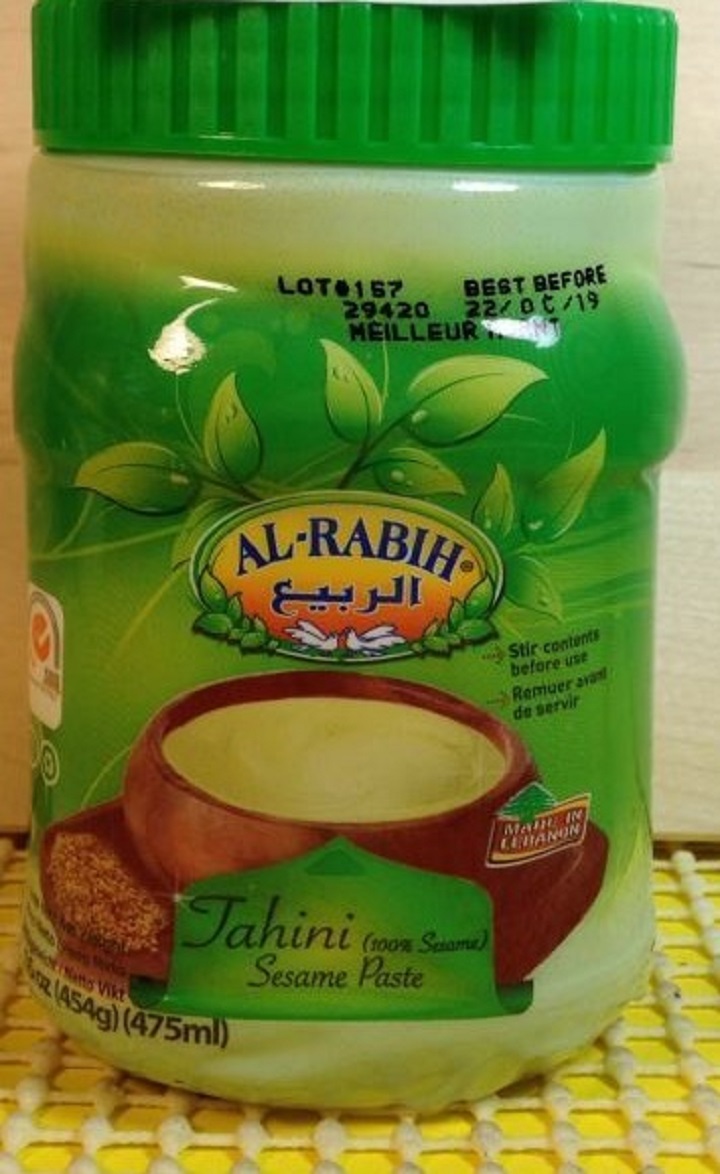 Al-Rabih brand Tahini recalled.