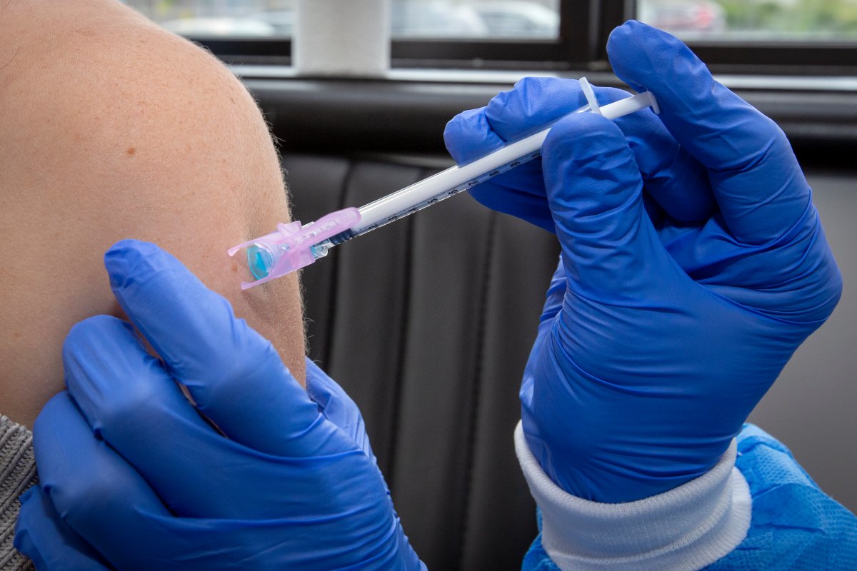 Covid-19 vaccine shot.
