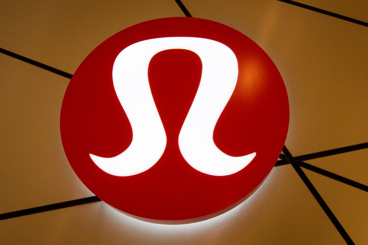 Lululemon logo outside the store in the Rideau Centre shopping mall in Ottawa, Ontario on Saturday, Sept. 12, 2020. 