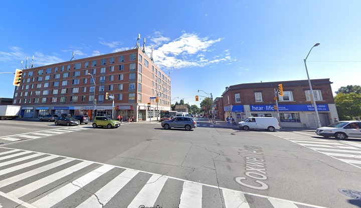 The intersection of Coxwell and Danforth avenues.