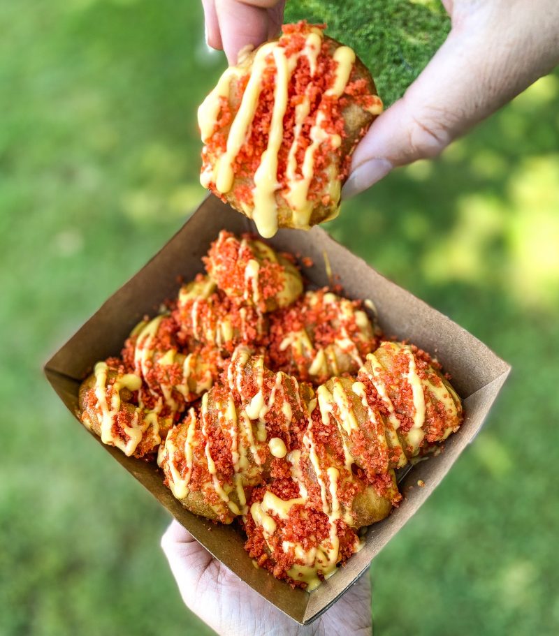 Flamin’ Hot Cheeto Mini Donuts