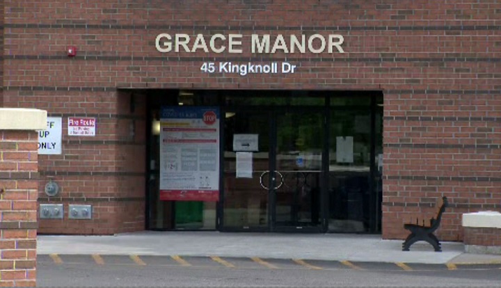 The front entrance of Holland Christian Homes Grace Manor in Brampton.