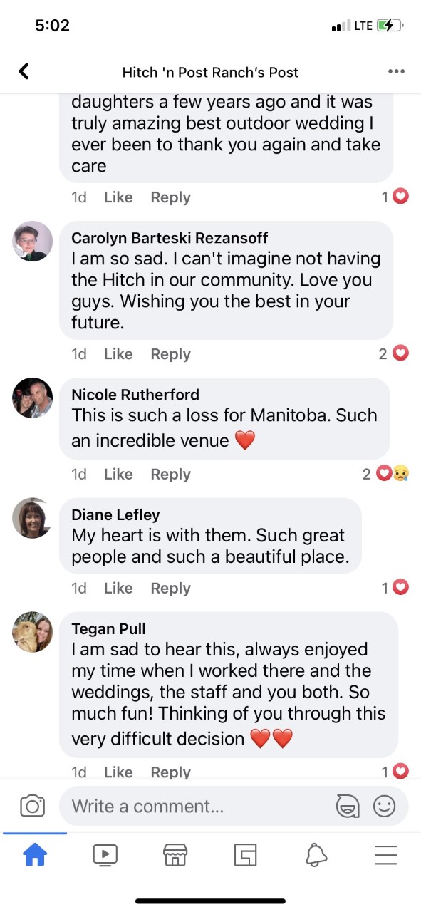 Comments from the Hitch’N Post live stream