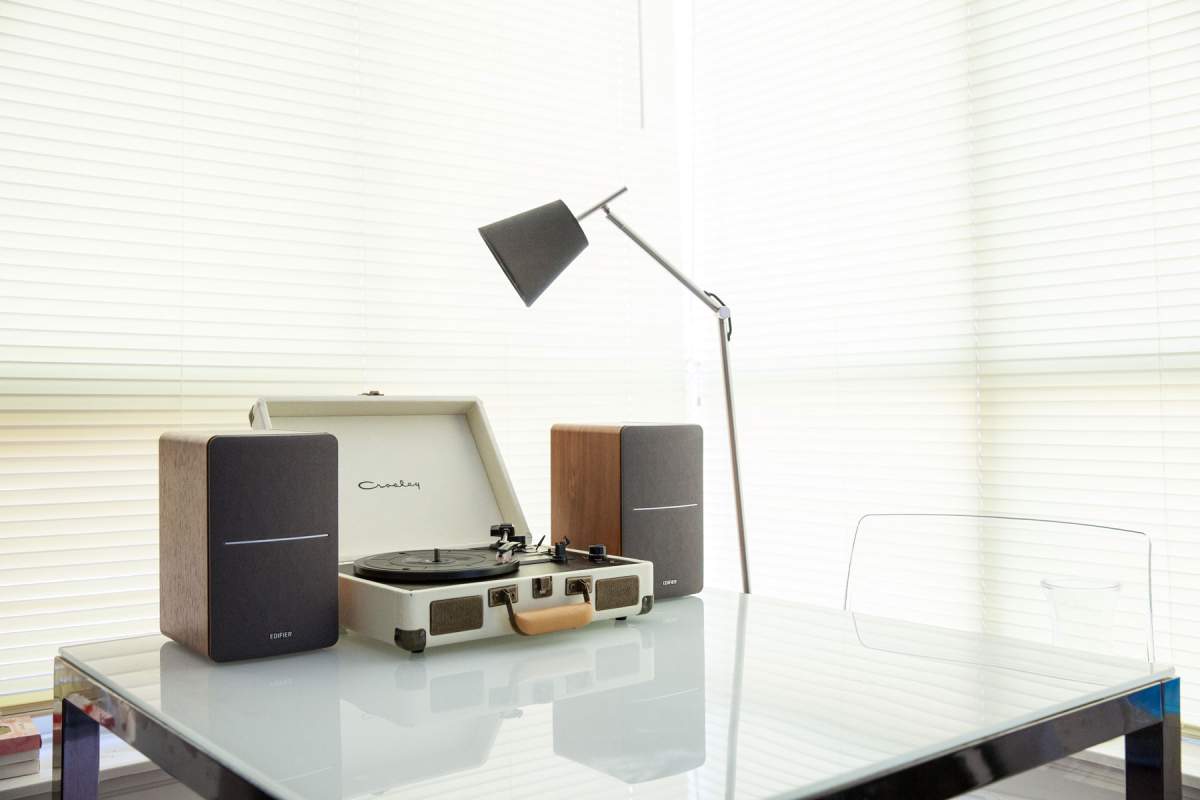 Edifier R1280T powered speakers.