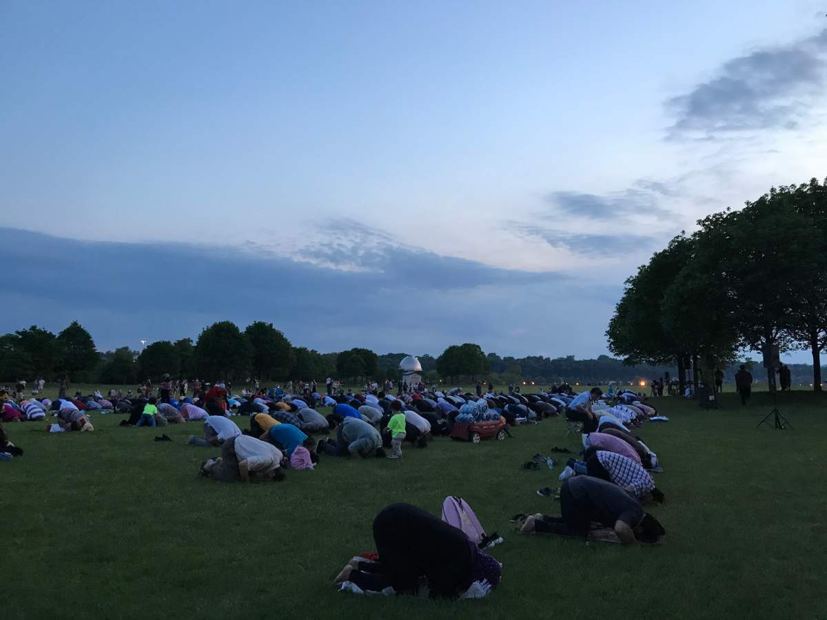 Supporters and members of Hamilton's Muslim community came to Bayfront Park on Wednesday evening for a vigil and prayer in honour of the family killed in a hate-fuelled attack in London.