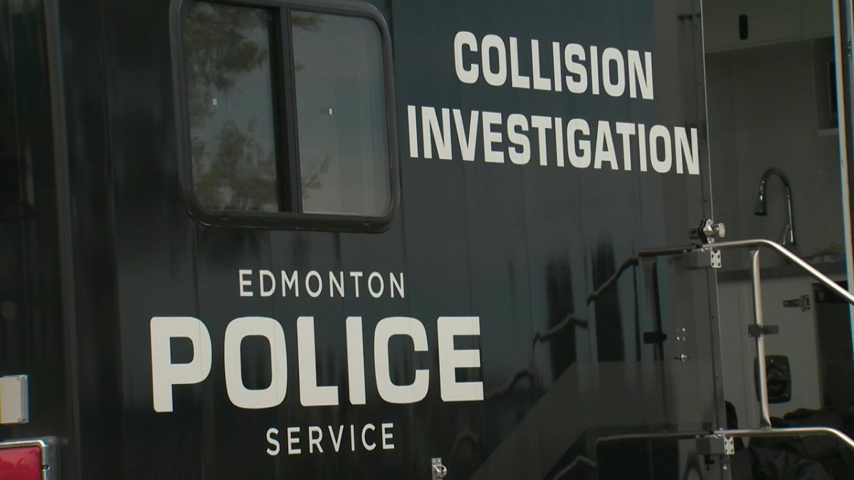 File: The side of the Edmonton Police Service's collision investigation van.