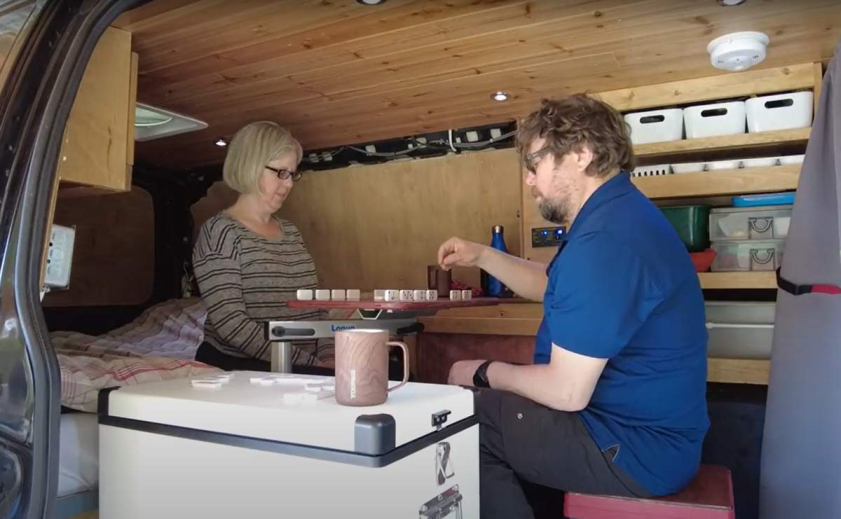 Linda and Mark Hachmer are retirees from Ontario. They bought a van so that they could live and travel self-sufficiently.