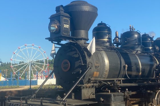 The steam train at Fort Edmonton Park