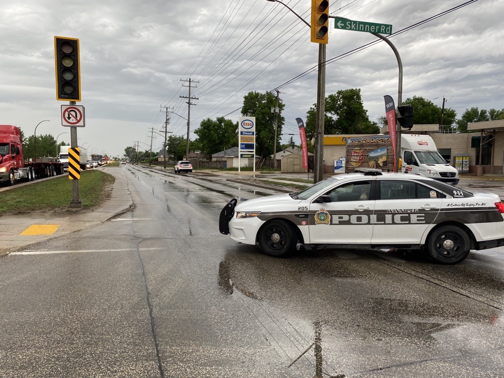 Winnipeg police on scene Wednesday, June 8, 2021.