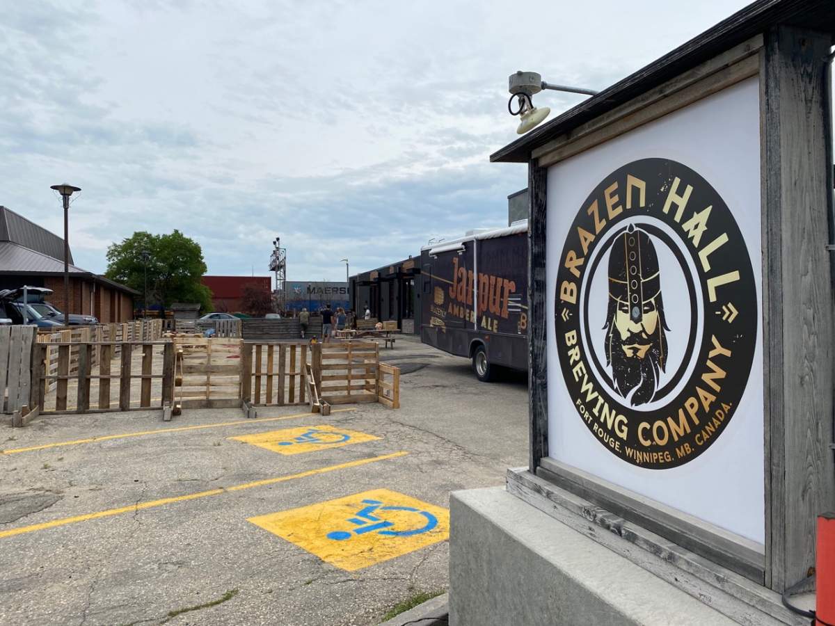 Brazen Hall is setting up an outdoor beer garden.