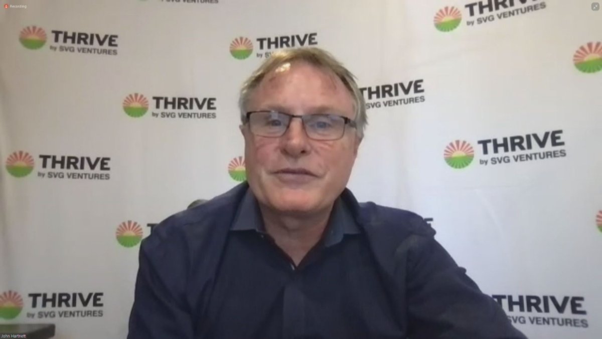 John Hartnett, founder & CEO of Thrive by SVG Ventures, announces Calgary as the agtech investment firm's Canadian headquarters, pictured on June 30, 2021.