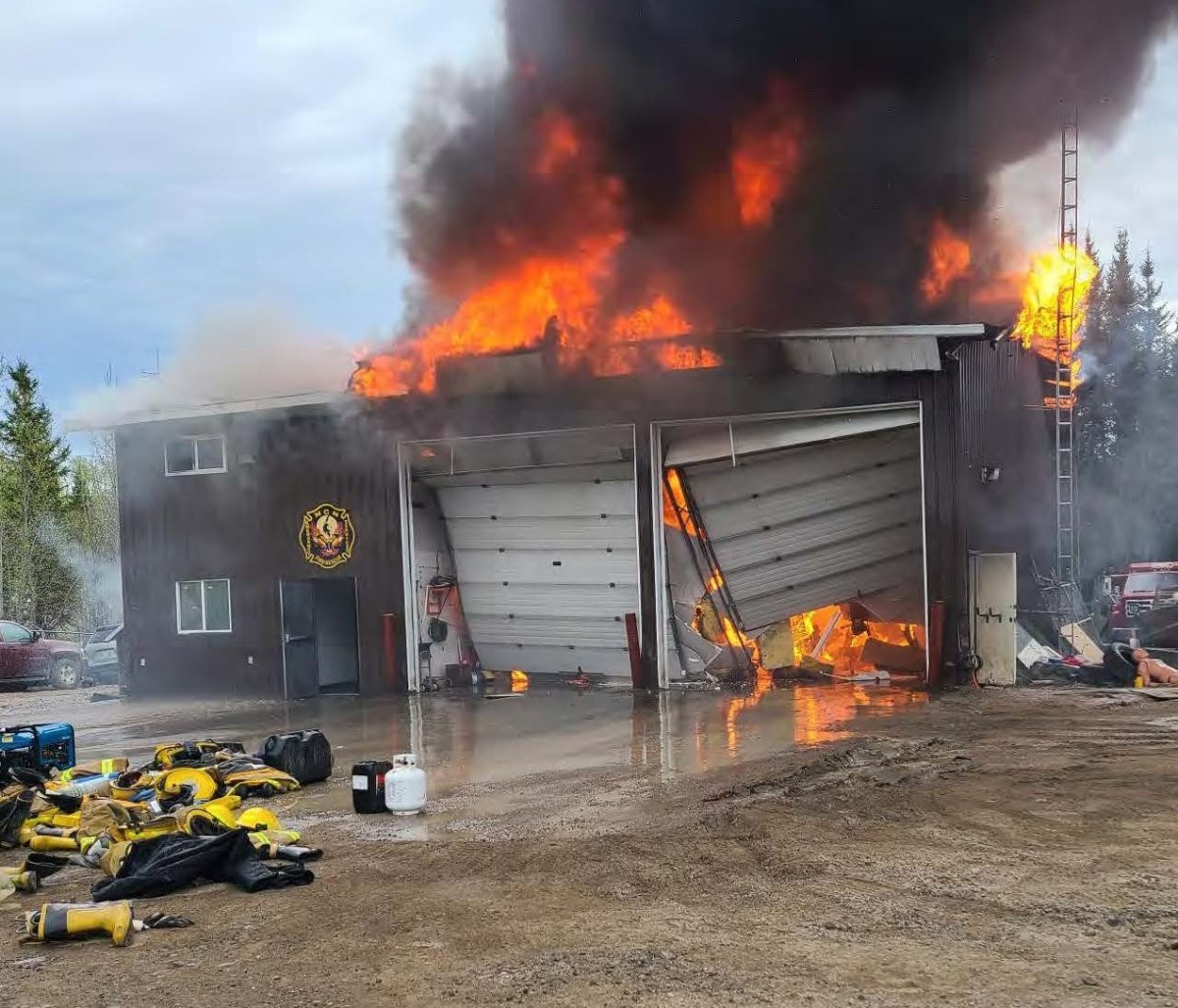 Nisichawayasihk Cree Nation’s fire hall caught fire Thursday night. No one was injured.