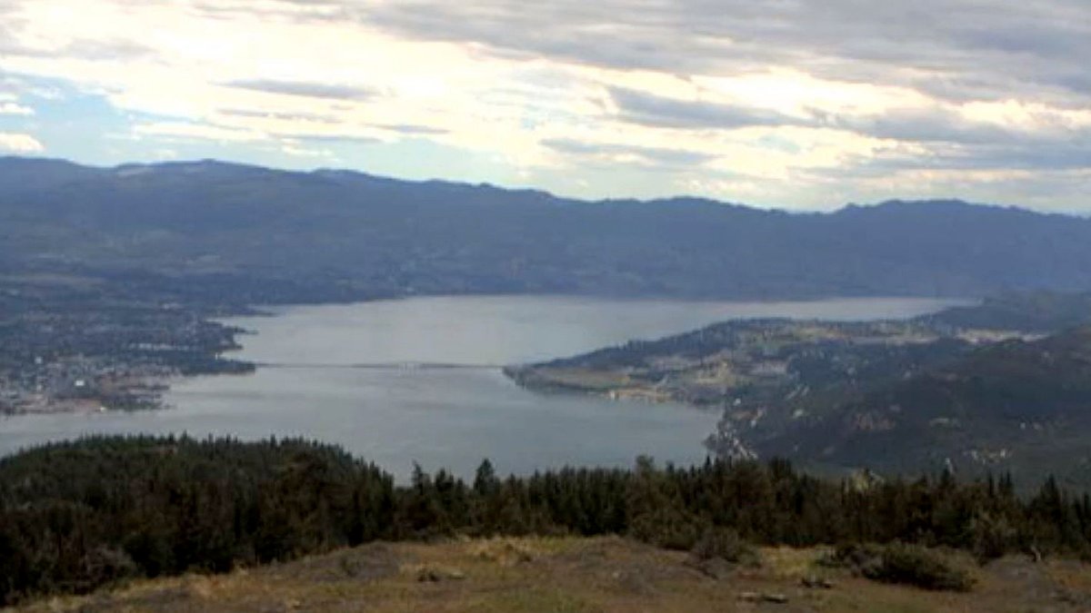 A photo of Okanagan Lake on Thursday, June 3, 2021. One day earlier, several communities in the Southern Interior set new daily highs, courtesy of scorching temperatures in the mid-30s.