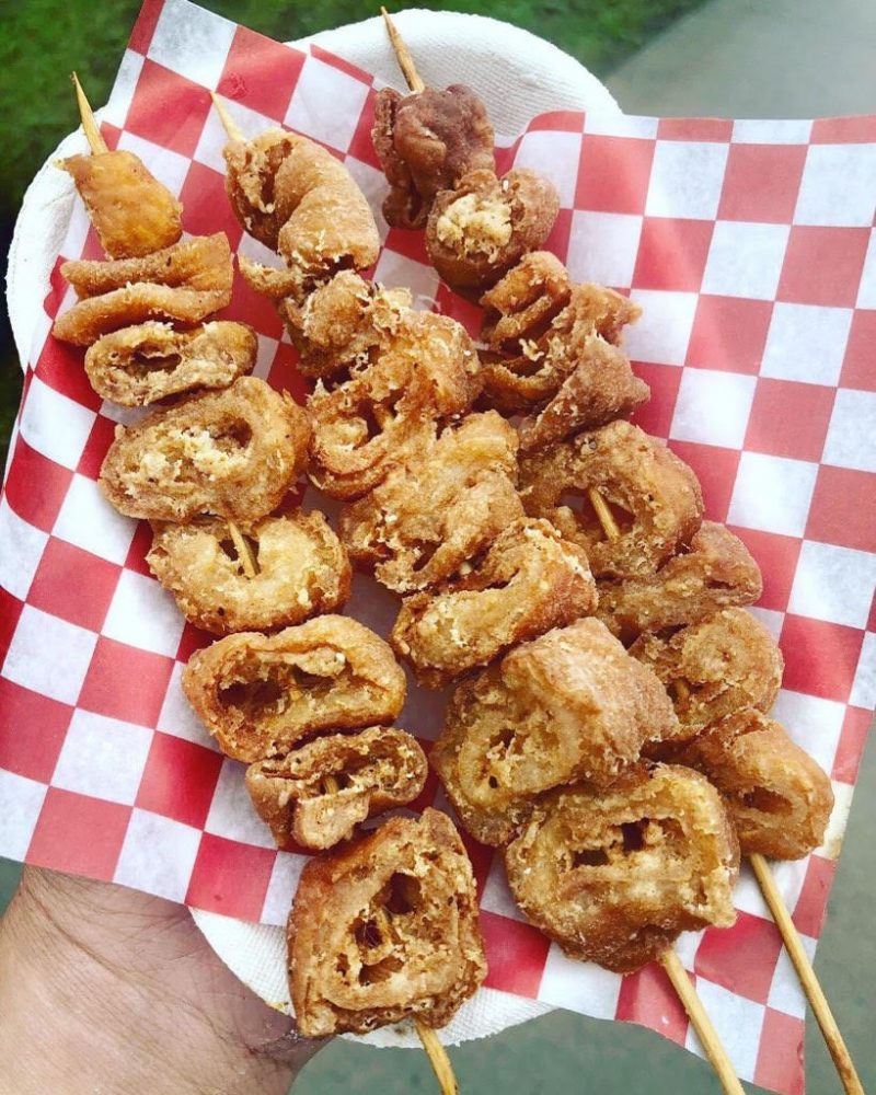 Pork Intestine on a stick