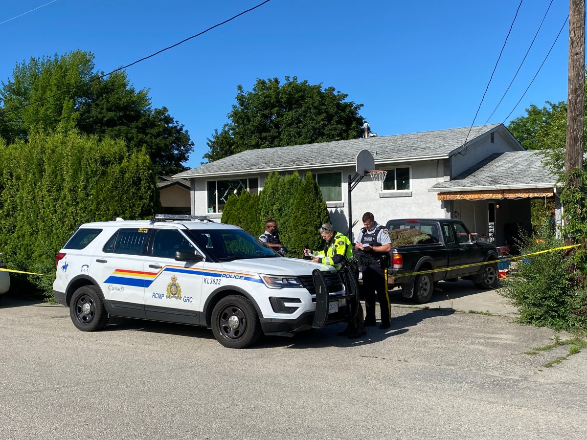 FILE. File photo of RCMP investigating a 2021 suspicious death  at a home in the 1,200-block of Sycamore Road in Kelowna.