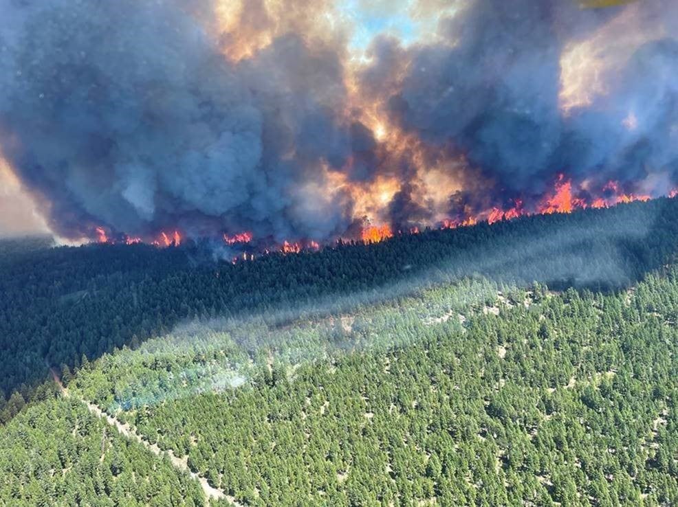 Another aerial view of the Sparks Lake wildfire burning west of Kamloops. The photo was taken on June 29.