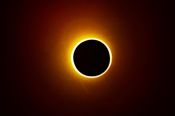 In this file photo, an annular solar eclipse is seen from Chiayi in southern Taiwan on June 21, 2020.
