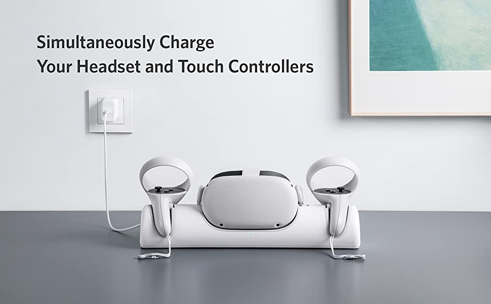 Anker charging dock for the Oculus Quest 2.