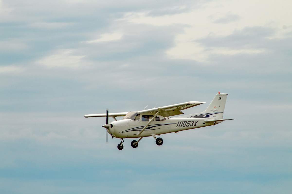 A representative with SKYXE confirmed in an email to Global News that a small Cessna aircraft slid onto the shoulder of the runway upon landing. .