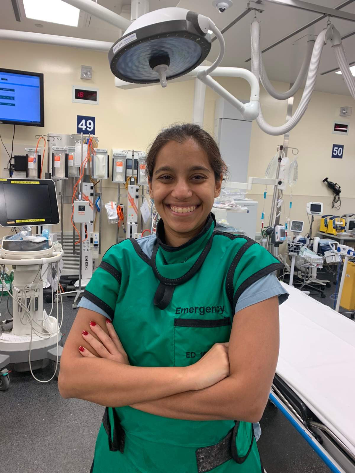 Emergency trauma nurse Eram Chhogala.