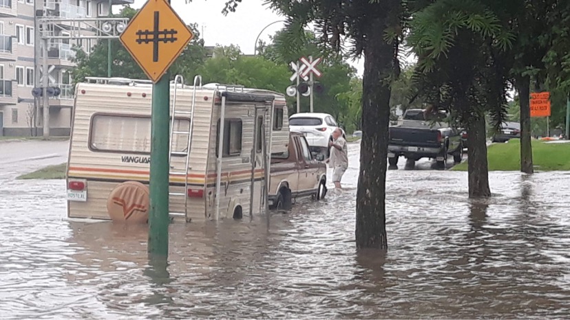 High water levels on Rochdale Boulevard.