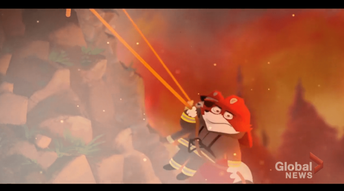 A screenshot from the short film Back Home Again (2021).