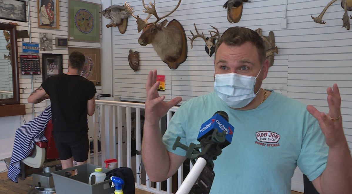 David Walker describes his first haircut in over two months at Hunter & Gunn on Broadway.